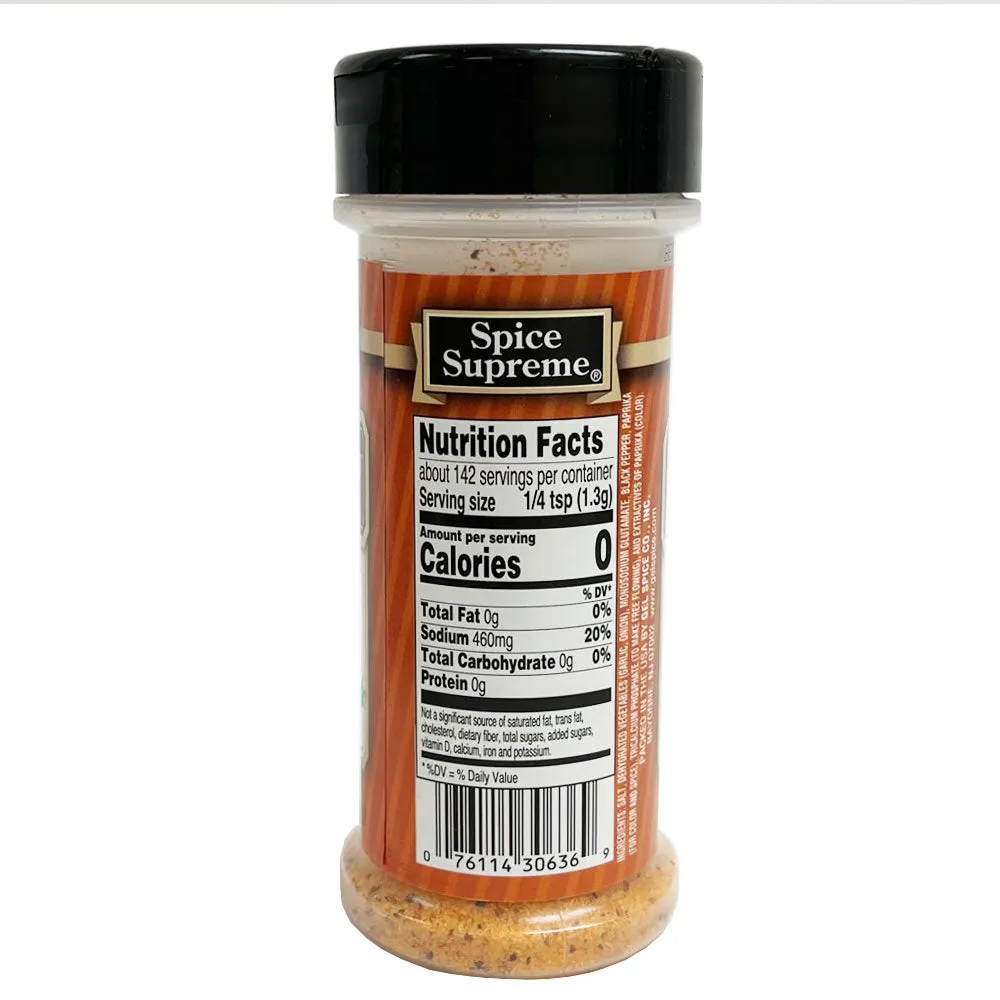 2 Spice Supreme French Fry Seasoning 6.5oz Seasoned Fries Dry Rub Meats Veggies