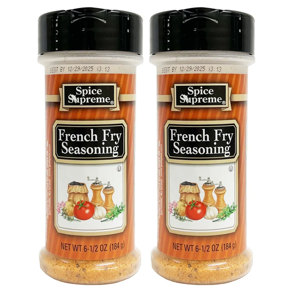 2 Spice Supreme French Fry Seasoning 6.5oz Seasoned Fries Dry Rub Meats Veggies