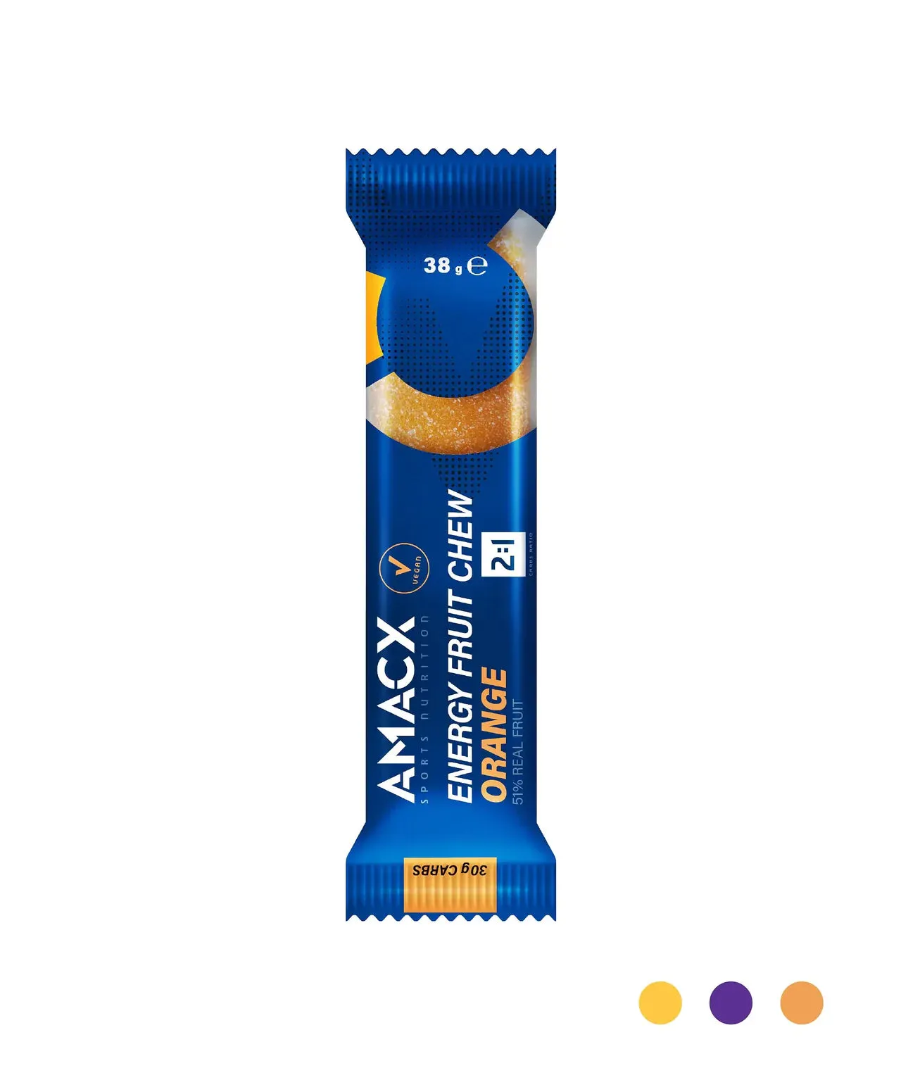 Amacx | Energy Fruit Chew | Orange | 12 Pack