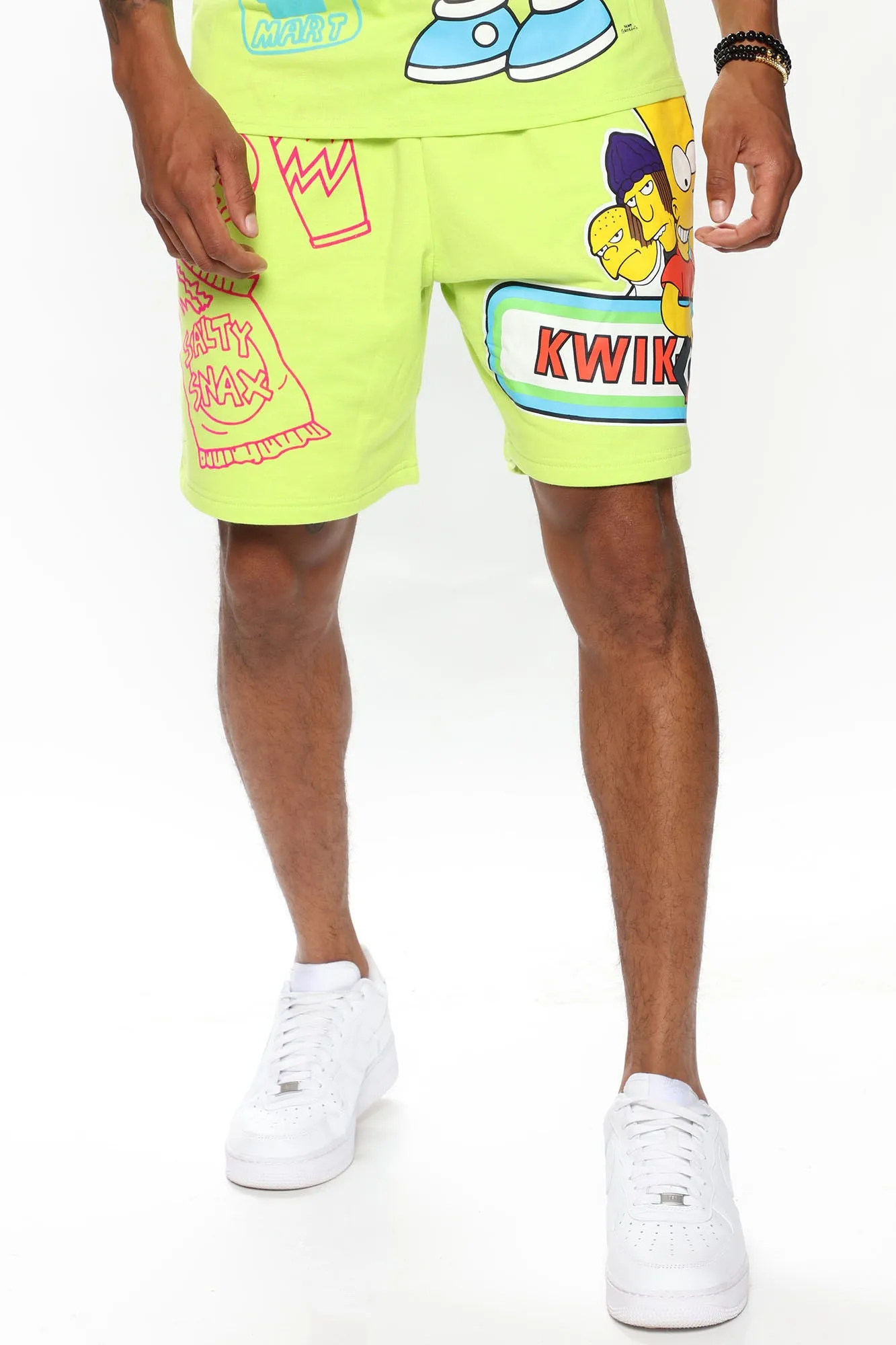 Bart Simpson Snacks Shorts - Lime