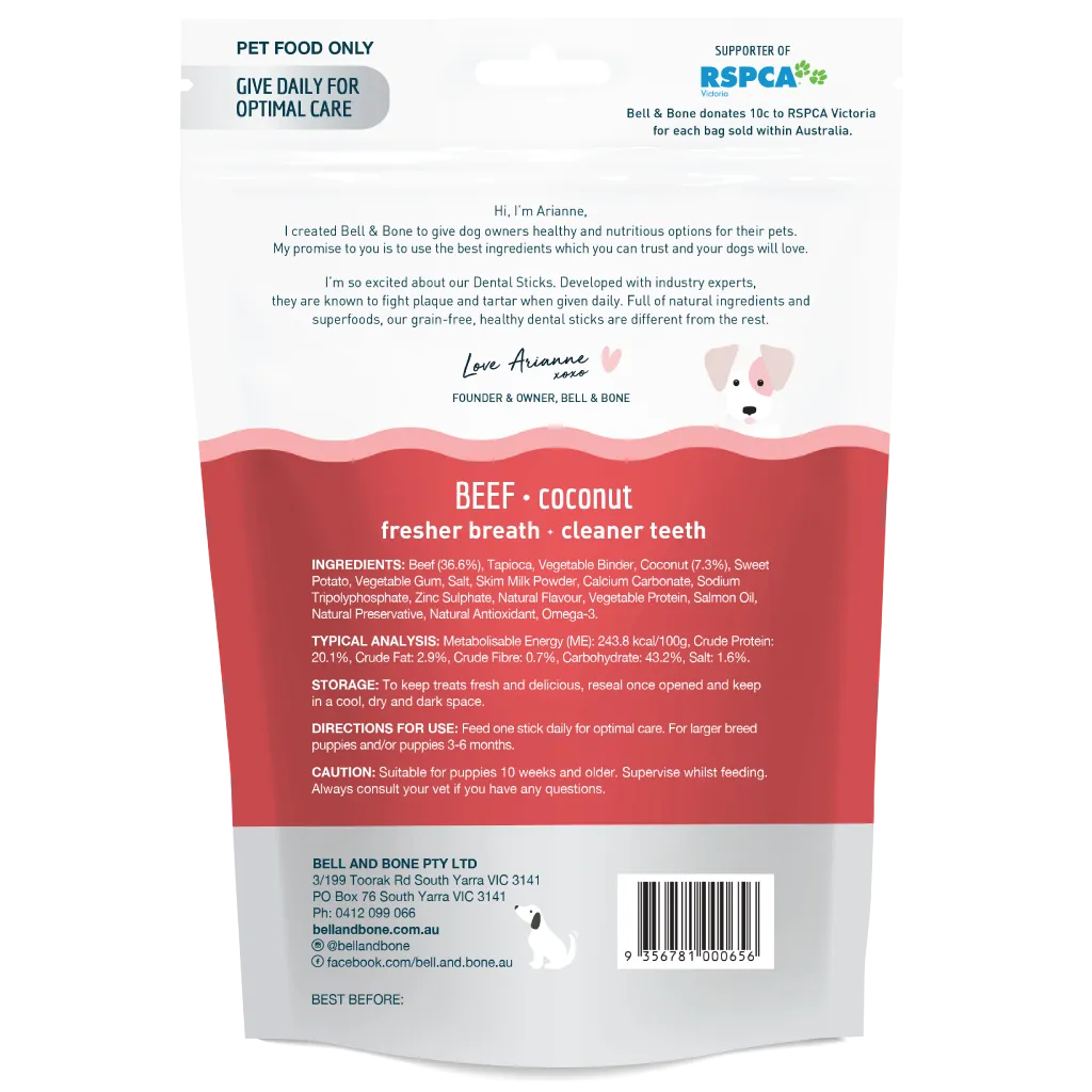 Bell & Bone Big Puppy Dental Chews Beef 7 Pack