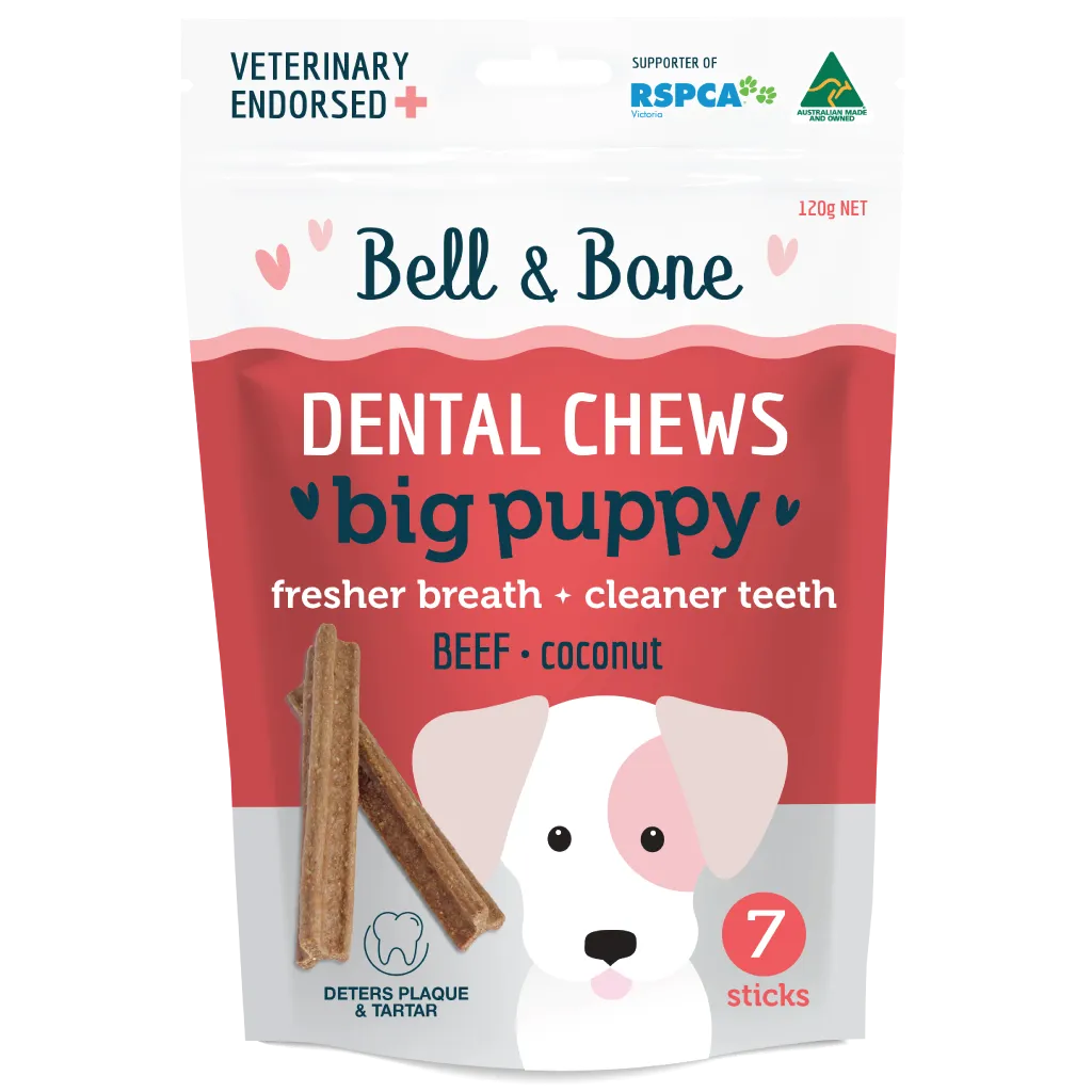 Bell & Bone Big Puppy Dental Chews Beef 7 Pack