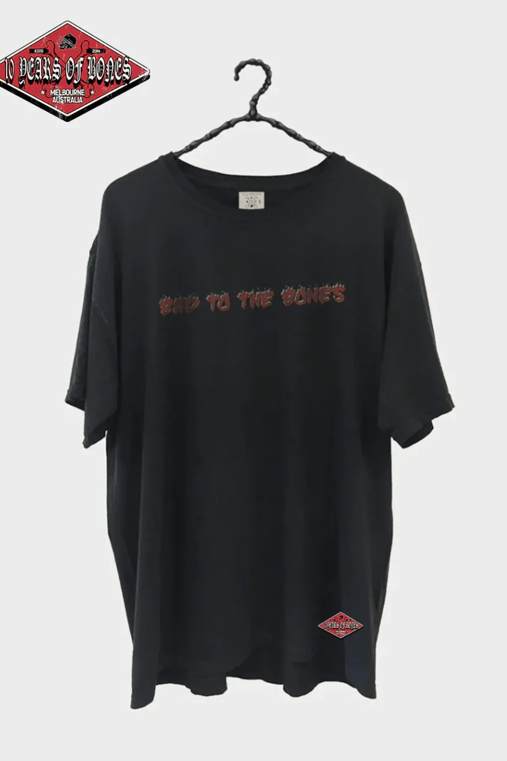BILLY BONES CLUB BAD TO THE BONES UNISEX TEE - VINTAGE BLACK