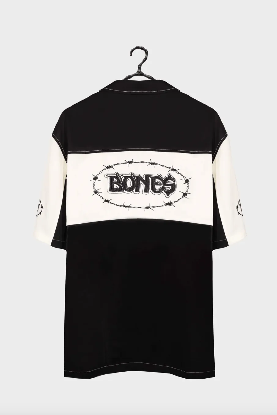 BILLY BONES CLUB RACING BOWLO SHIRT - BLACK/WHITE
