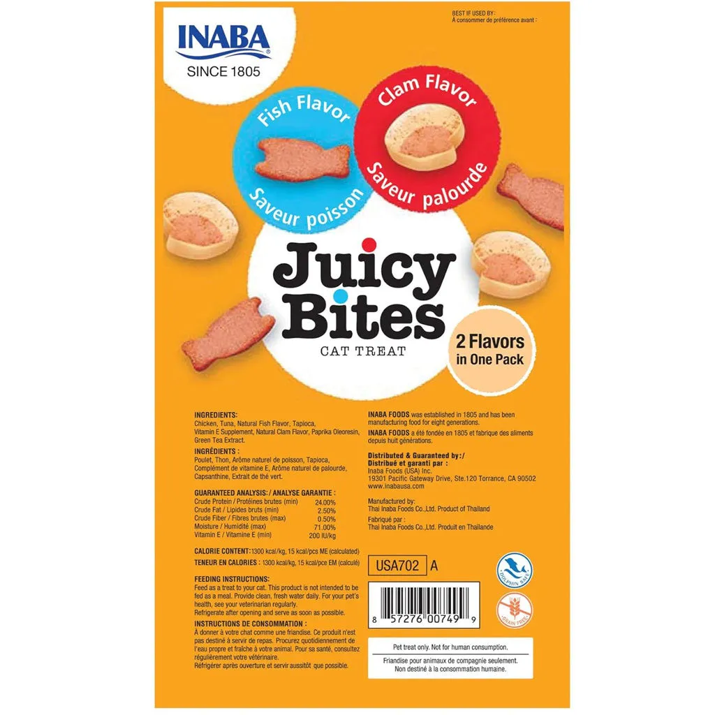 Inaba Juicy Bites Fish & Clam Cat Treats, 0.4-oz, 3-count