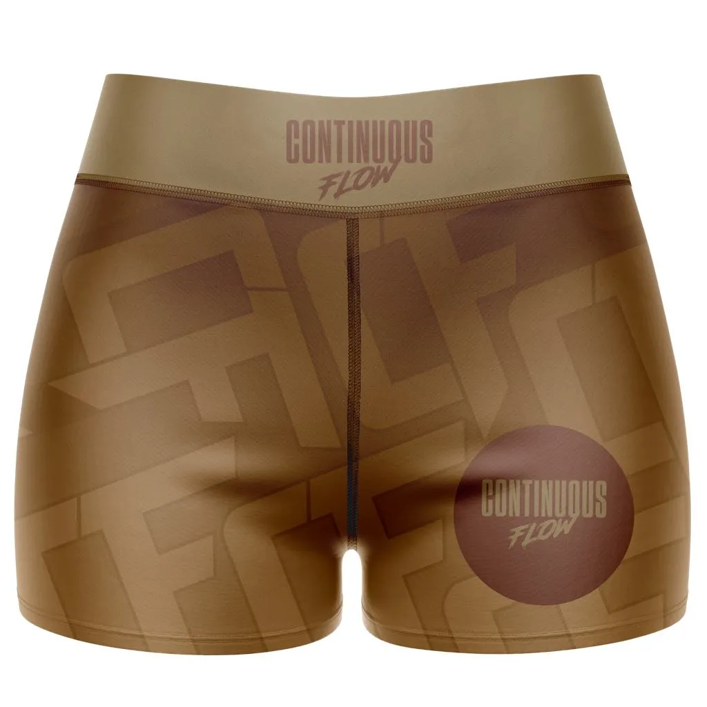 Jelly Beans High Waisted Waisted Women's Training Shorts Brown