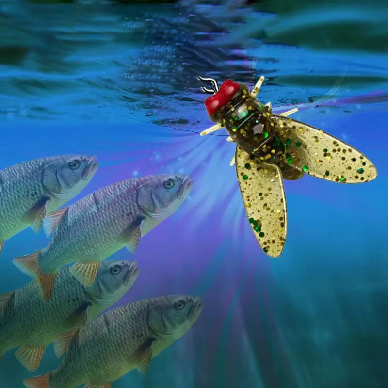 Last Day Promotion 49% OFF - Simulated Flies Fishing Attractor Bait Hook