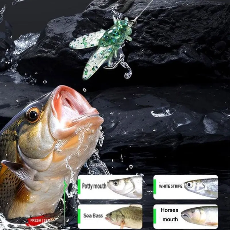 Last Day Promotion 49% OFF - Simulated Flies Fishing Attractor Bait Hook