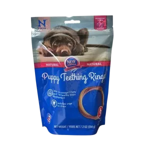 NPIC N-Bone Puppy Teething Ring Grain Free Blueberry/Bacon